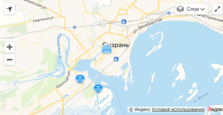 Карта проезда: г. Сызрань, ул. Кирова, д. 50