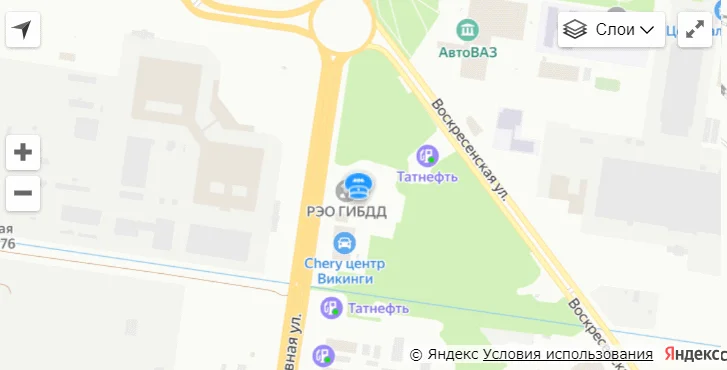 Карта проезда: г. Тольятти, ул Заставная, влд. 1