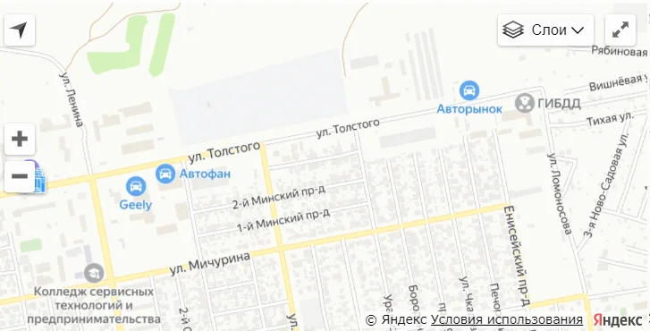 Карта проезда: г. Тольятти, ул. Толстого, влд. 39 стр. 3
