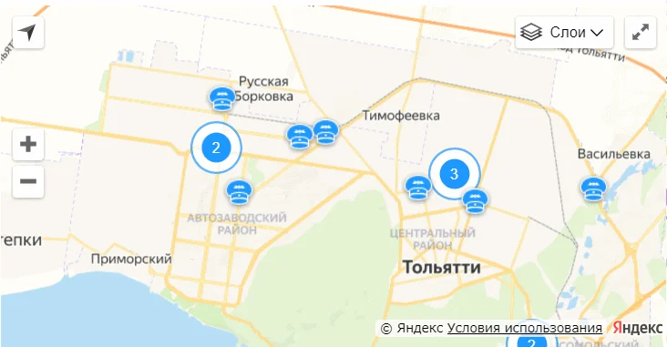 Карта проезда: г. Тольятти, ул. Толстого, влд. 39 стр. 3