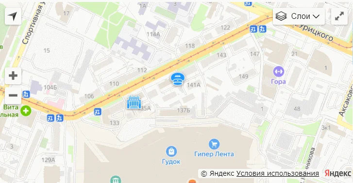 Карта проезда: г. Самара, ул. Красноармейская, д. 135а