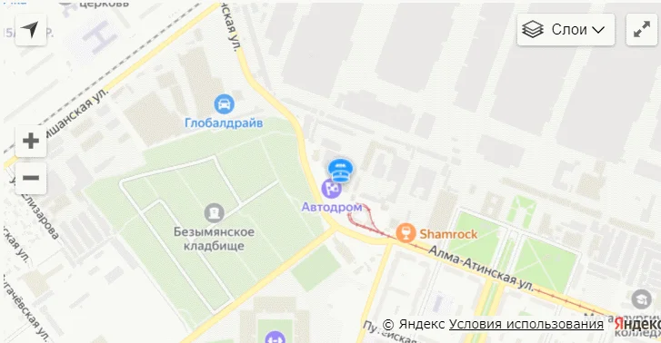 Карта проезда: г. Самара, ул. Алма-Атинская, д. 72А