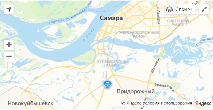 Карта проезда: г. Самара, ул. Александра Матросова